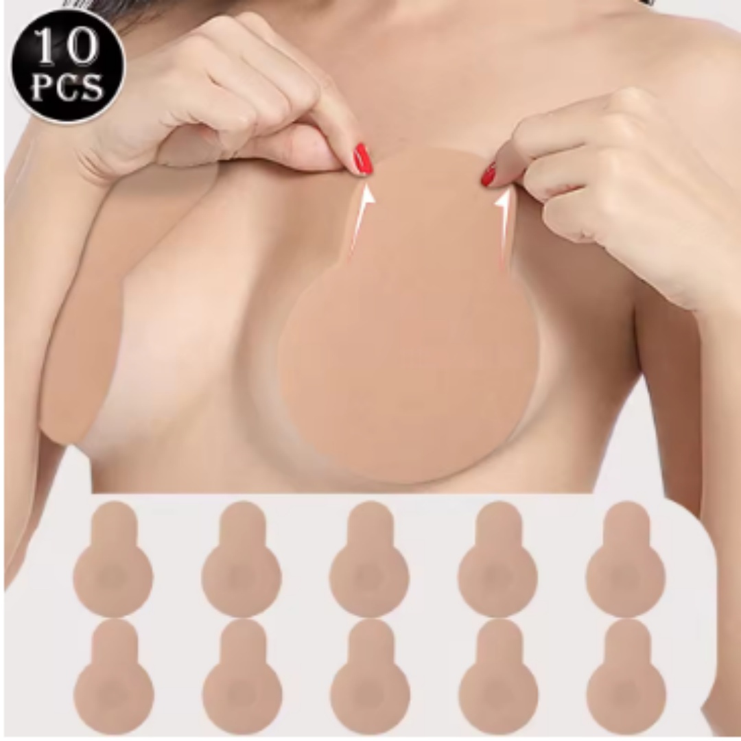Push Up Bra Silicone - บราดันทรงสำหรับผู้หญิง บราไร้สายซิลิโคนแบบมีกาวในตัว บราไร้รอย ใช้ซ้ำได้ เทปยกกระชับหน้าอกแบบมีกาว แผ่นปิดจุกนมกระต่าย